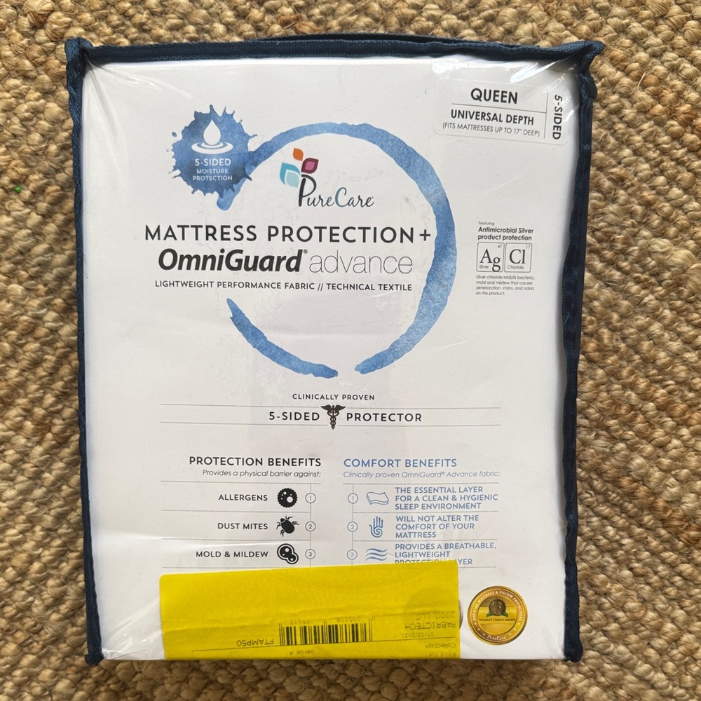 OmniGuard Advance Queen Mattress Protector toddler pad Cover bed sheets blanket